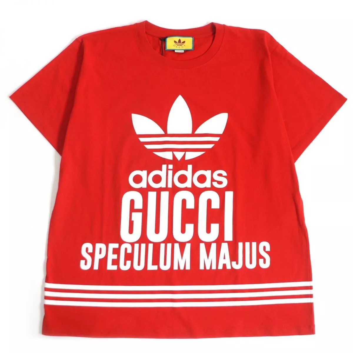 GUCCI adidas T-Shirt 22SS Lefoil Logo Red Size L Men Italy 616036