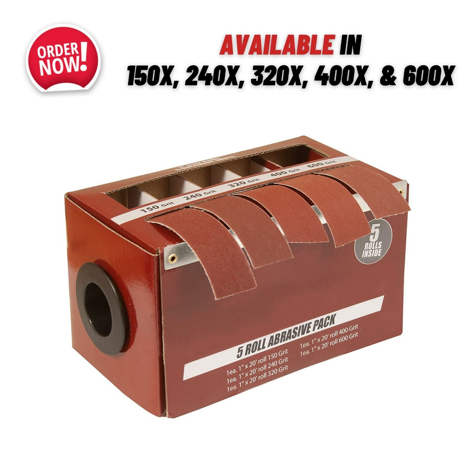 Assorted Abrasive Sandpaper Rolls for 