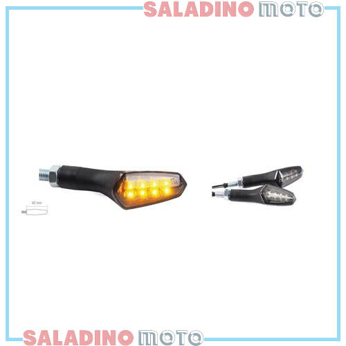COPPIA FRECCE INDICATORI DIREZIONE LED OMOLOGATE LIGHTECH UNIVERSALI FRE926NER - Foto 1 di 3