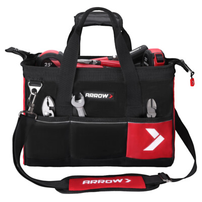 ARROW 14'' Heavy Duty Tool Bag With 11 Pockets Anti-Slip Feet Tool Organizer Bag