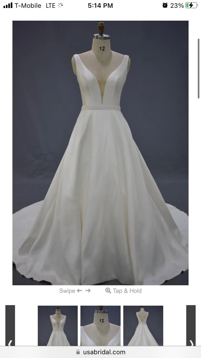 plus size wedding dresses street size 22 lady b USA bridal dress | eBay