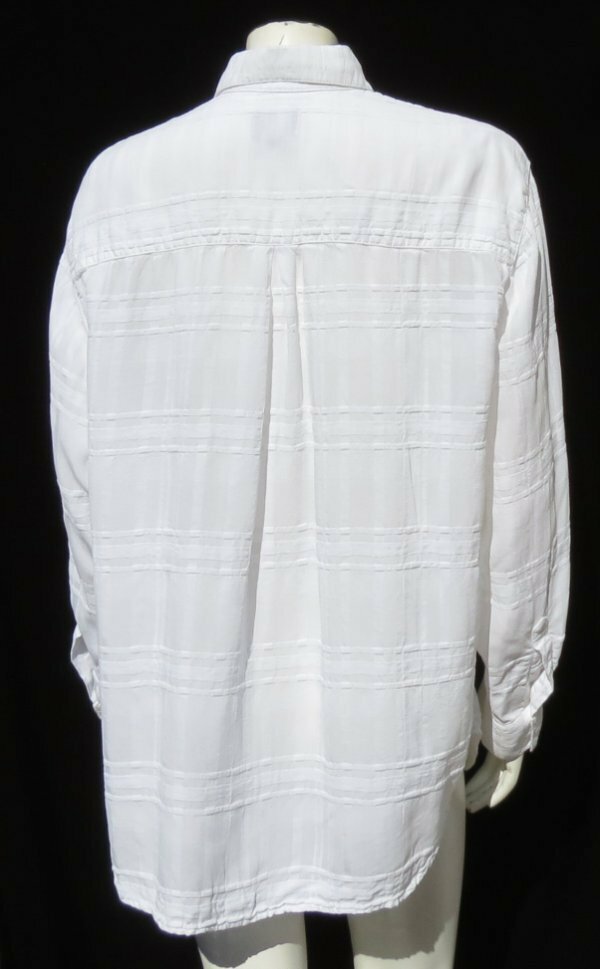 PHILOSOPHY of COMFORT Bright White Jacquard Plaid Tencel PHILOSOPHY of COMFORT Bright White Jacquard Plaid Tencel