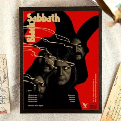 Black Sabbath Italien 2025 Tour Poster, Versand aus UK