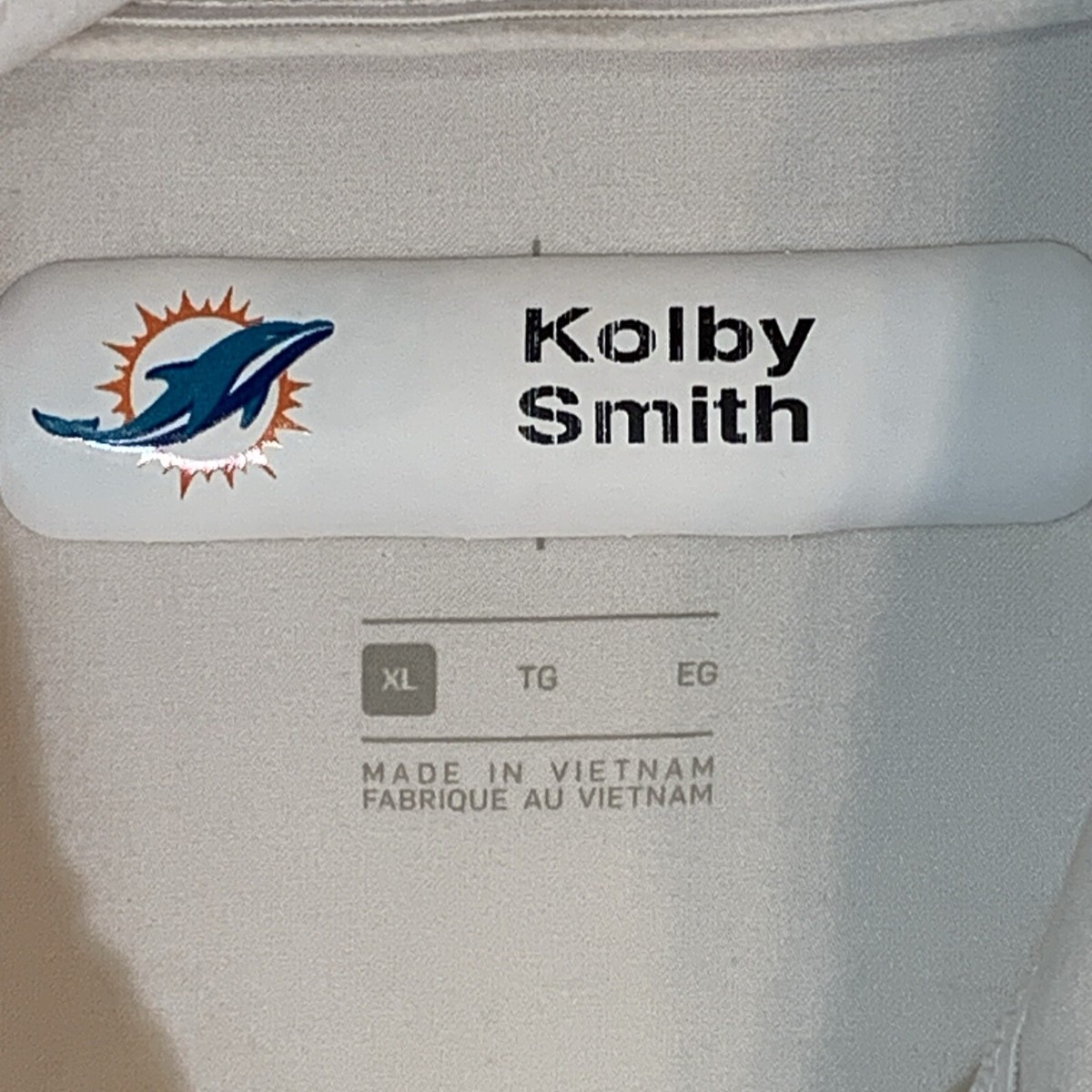 Miami Dolphins Nike NFL On Field Team Issued White Pocket Miami Dolphins Nike NFL On Field Team Issued White Pocket