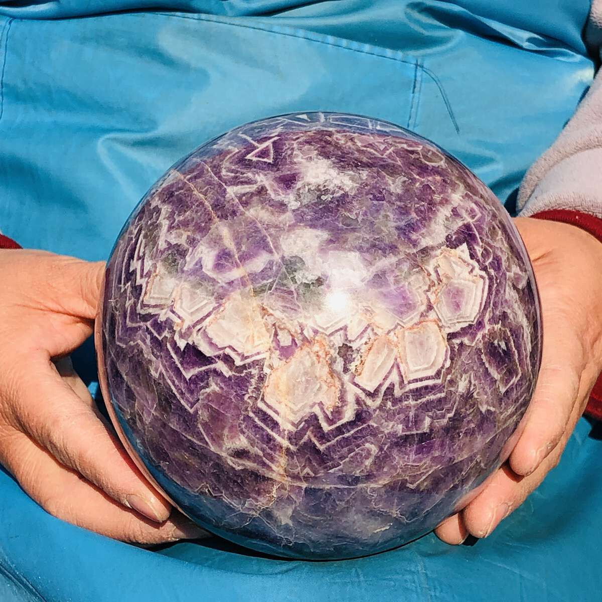 3470G Natural Amethyst Quartz Crystal Sphere Ball for Healing 3330