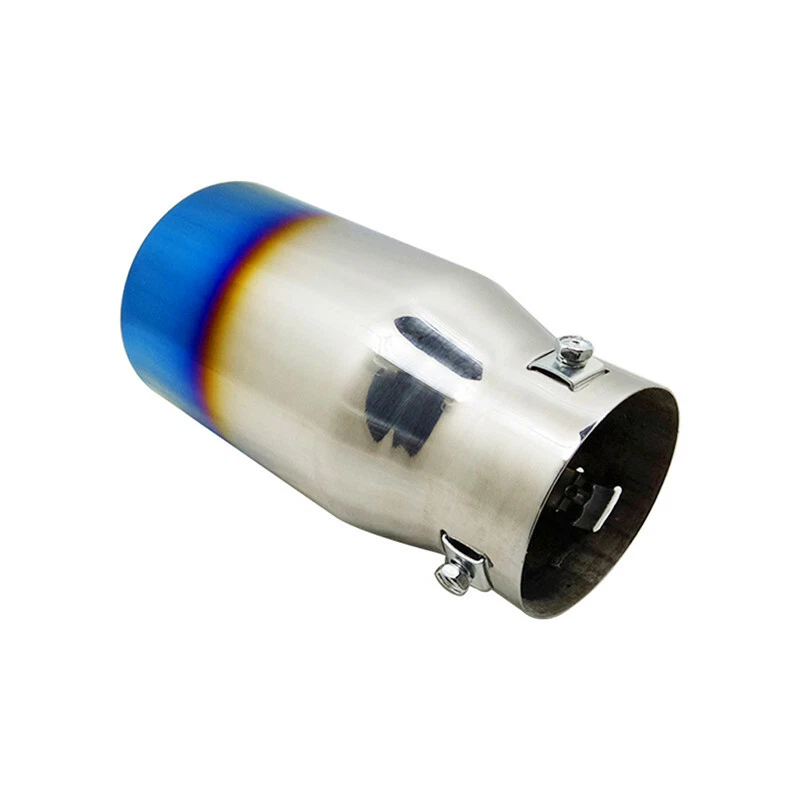 Tubo de escape de acero inoxidable azul ardiente revestimiento de garganta cola trasera de coche Foto 4 de 4