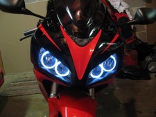 Ccfl Halo Angel Demon Eyes For Kawasaki Models Glass Headlight Light Bulbs Kit