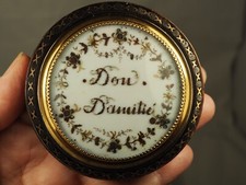 BOITE TABATIERE ANCIEN XVIII ANTIQUE SNUFF PATCH BOX PIQUE