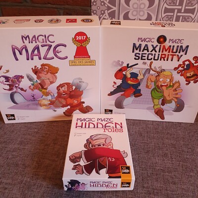Magic Maze Brettspiel Bundle mit maximaler Sicherheit und versteckten Rollen Erweiterungen