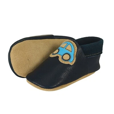 Sterntaler Baby Krabbelschuhe Leder Auto Marine 5201905 Neu