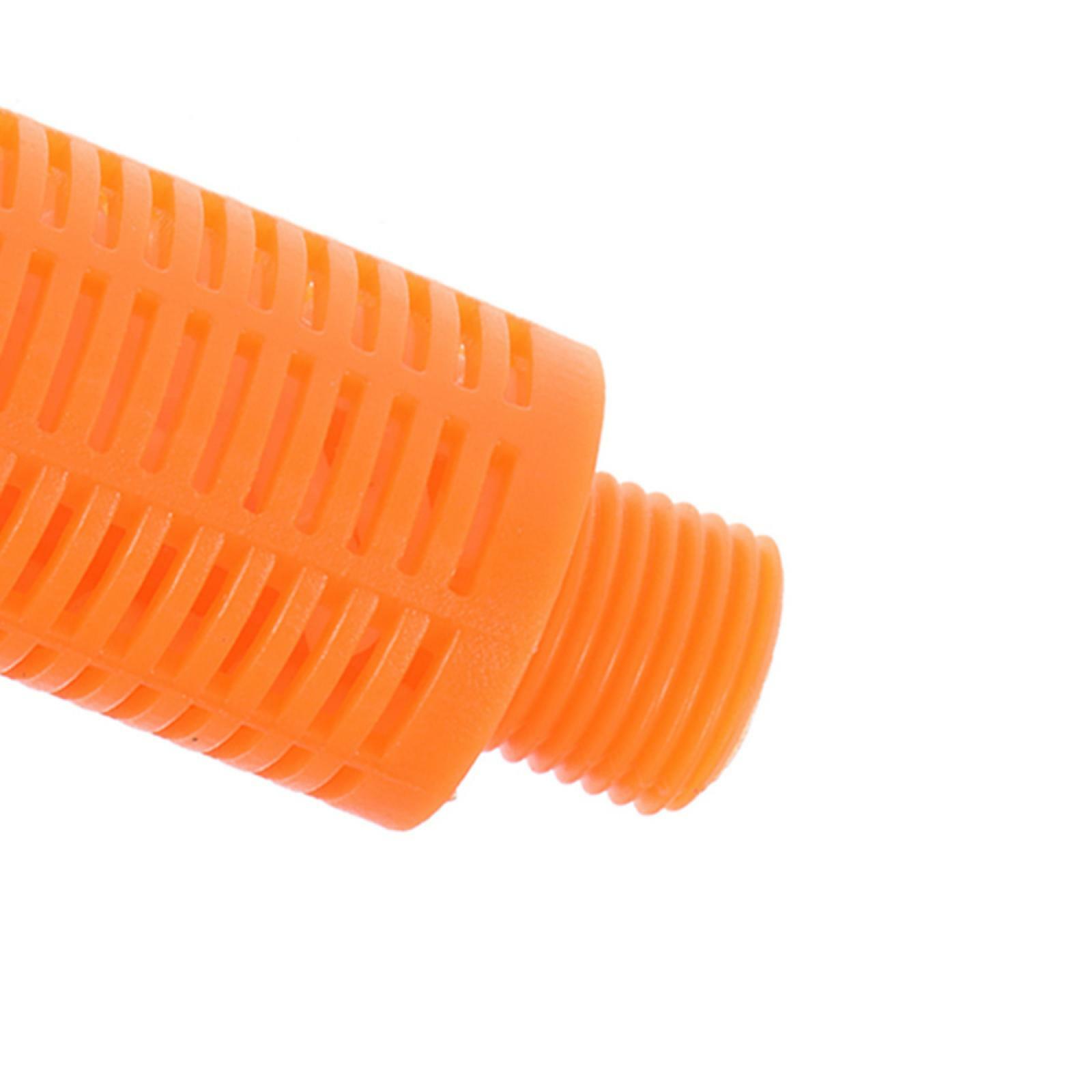 Plastic Pneumatic Muffler Exhaust Air Line Silencer 1/4 PT Orange 30pcs