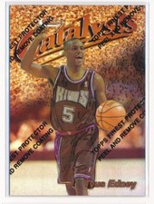 1997-1998 Topps Finest Catalysts Refractor Basketball Card Tyus Edney #35 Kings