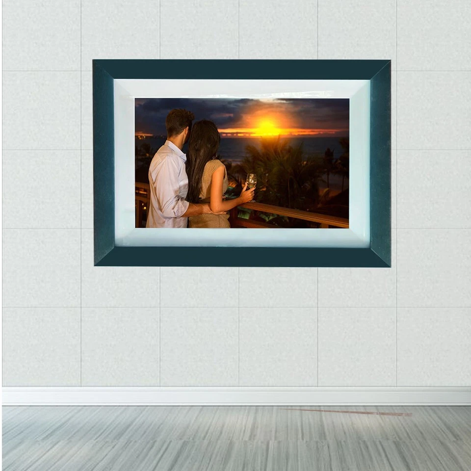 Photo Frame Digital WiFi Black Wood 10.1inch Touch Screen 16GB Christmas Gift - Image 4 of 4