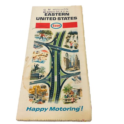 Esso Eastern United States Road Map 1968