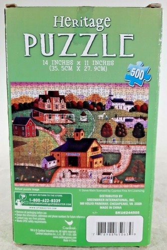 Heritage Town 500 Piece Jigsaw Puzzle size 14"X11" age 9+ - Picture 3 of 3