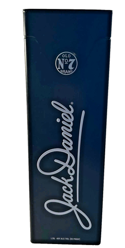 Jack Daniels Old No. 7 Signature Collectible Tin Tennessee Whiskey Black
