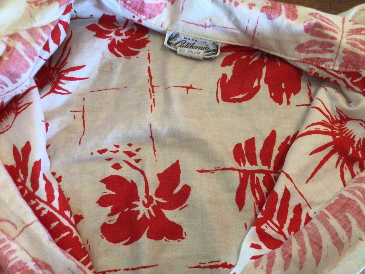 Made in California Brand Hawaiian Shirt Cotton Reverse Fabric