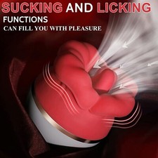 Oral Tongue Clit Rose Sucking Vibrator Licking G-Spot Dildo Sex Toys for Women