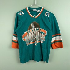 VTG Miami Dolphins NFL Football Jersey Shirt Youth 14/16 Cotton USA Made 90s