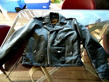 Vintage Milawaukee Leather Embossed Shield Eagle Harley Davidson Jacket Sz 40