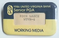 1986 Senior PGA Virginia Bank Golf Open Media All Access Badge Bristol Virginian