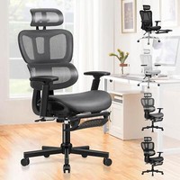 Ergonomischer BüRostuhl Mit Verstellbarer LordosenstüTze Und KopfstüTze - Bis