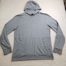 Kyodan Hooded Sweatshirt Med Grey Light Weight Stetch Athleisure Athletic Sport
