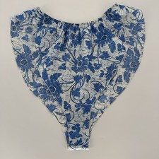 Victoria's Secret Gold Label Blue White Floral Satin Sleep Shorts Women's Med