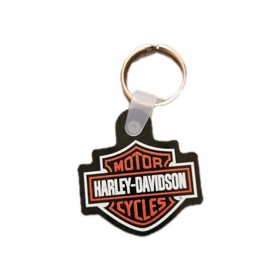 Harley-Davidson Bar & Shield Rubber Keychain IndyWest Indiana Keychain EUC
