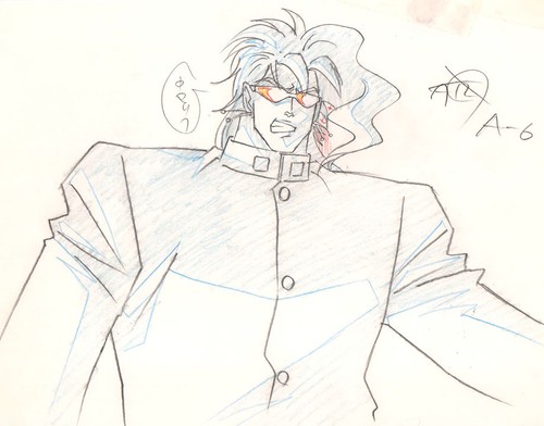 JoJo’s Bizarre Adventure OVA Noriaki Kakyoin Genga Set 3 A-6 Shusei 1993