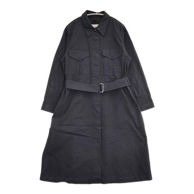 MARGARET HOWELL MATT COTTON TWILL 578-2158001 Size 2 dress black 6-0225M 