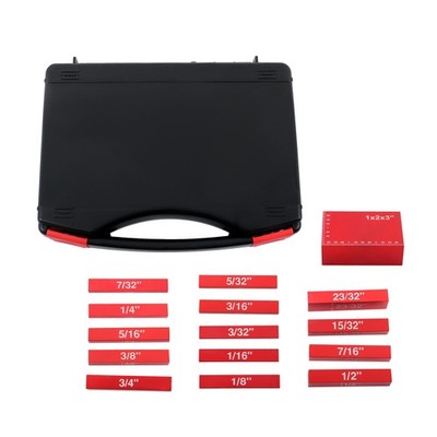 LABLT Precise Aluminum Setup Blocks Woodworking Tools 15Piece Gauge Block Set