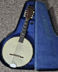 Vintage Banjolin Banjo Mandolin 8 String Instrument Vega Open Back Type in Case
