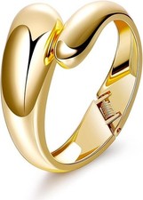 18K Gold Plated Wide Chunky Gold Cuff Bracelets for Women Chunky Bangle Bracelet
