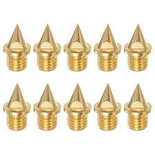 10pcs Track Spikes 1/4 Inch Alloy Steel Replacement, Golden