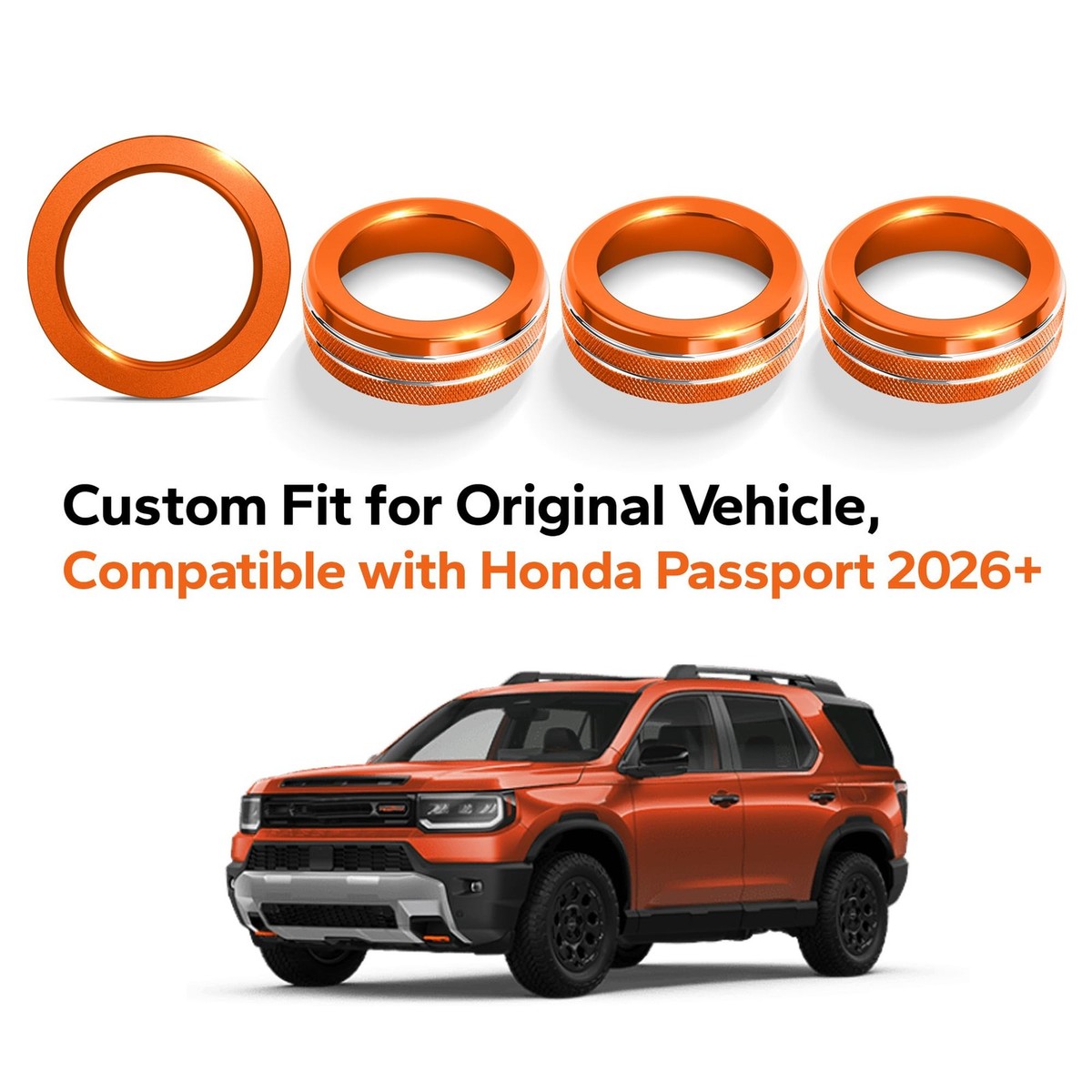 2026 Honda Passport Accessories 4pcs Aluminum Knob Covers Trim Kit