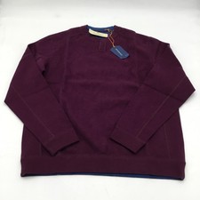Suéter Tommy Bahama Para Hombres Sarga Lateral Abatible Ábaco en Código de Cabo Brezo Talla Mediana
