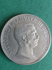 REPRO di alta qualità Italia Vittorio Emanuele III 5 Lire 1914