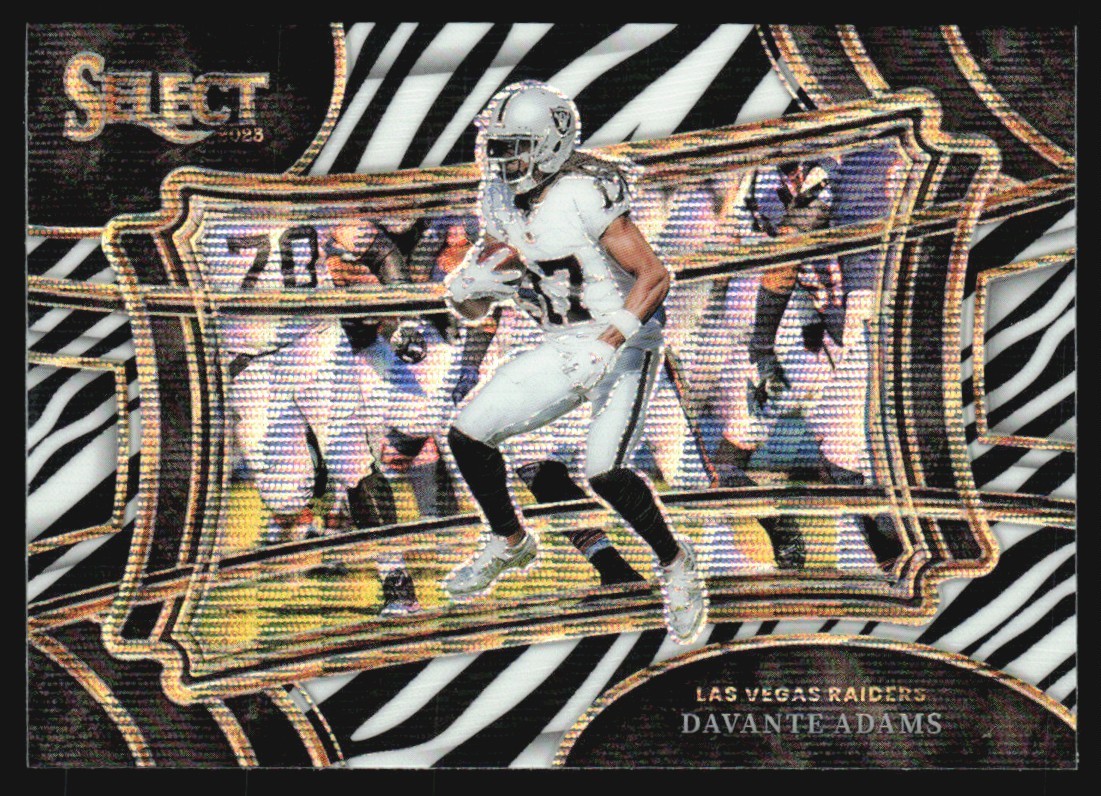 2023 Panini Select Field Level Zebra Prizm Davante Adams SSP #349 BG6