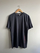 Ibex Wool USA Made “En Fuego” Double Sided Navy Blue Men’s T-Shirt Size Large?