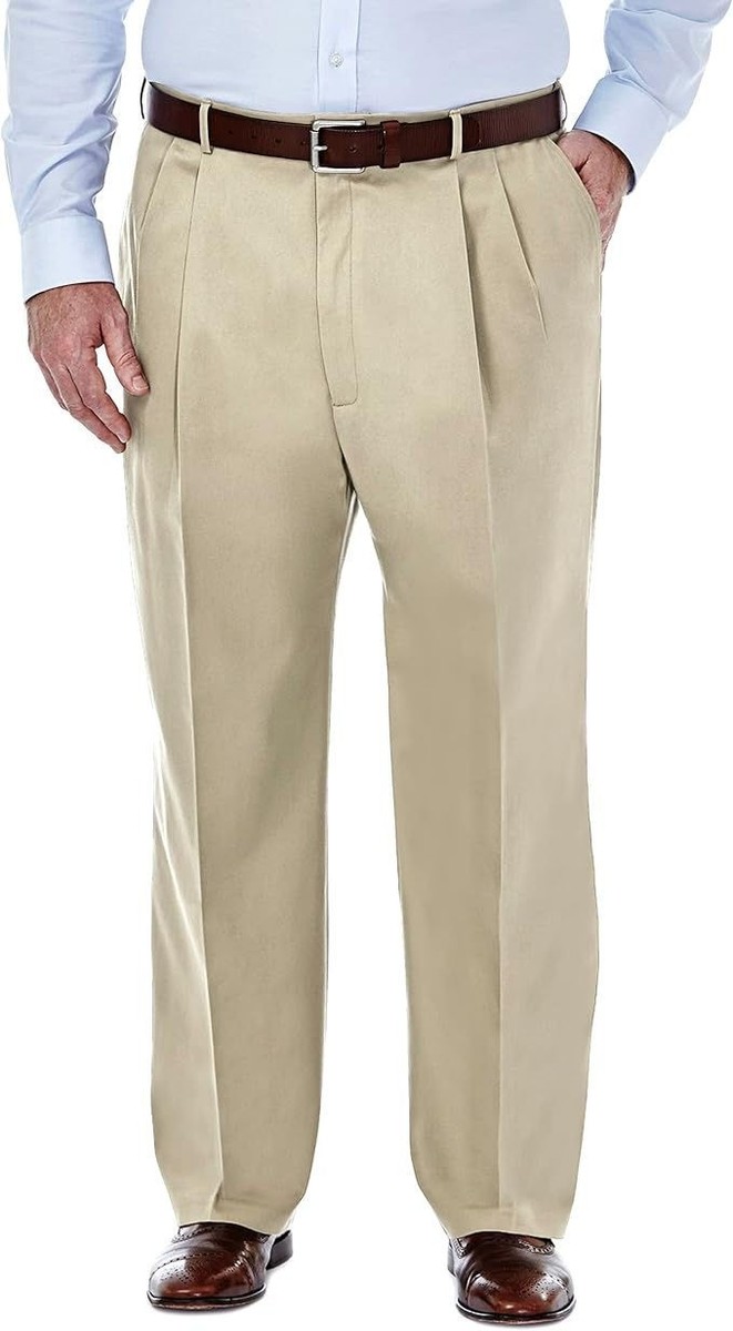 Haggar Men's Premium Big/Tall Classic Fit Expandable Waist Pants Choose  Size