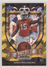 2021 Panini Prizm Draft Picks Crusade Gold Ice Prizm Greg Rousseau #179 2l4