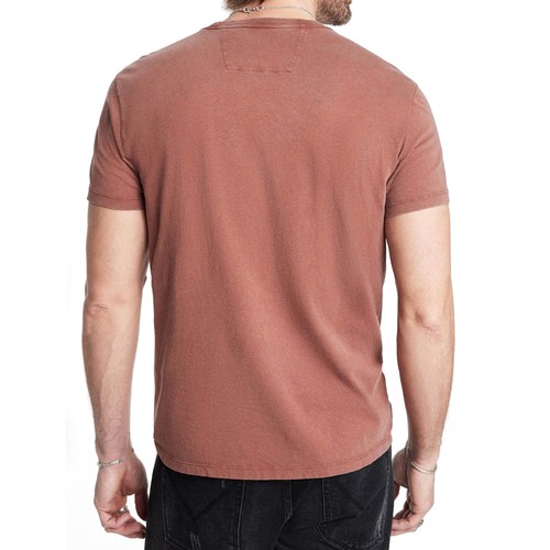 John Varvatos Men's Underground Visions Flocked Graphic Crew T-Shirt Sepia Brown - Picture 2 of 5