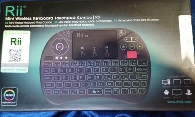 Geniune Rii Mini Keyboard with Touchpad, Dongle  2.4Ghz + Bluetooth, Backlit
