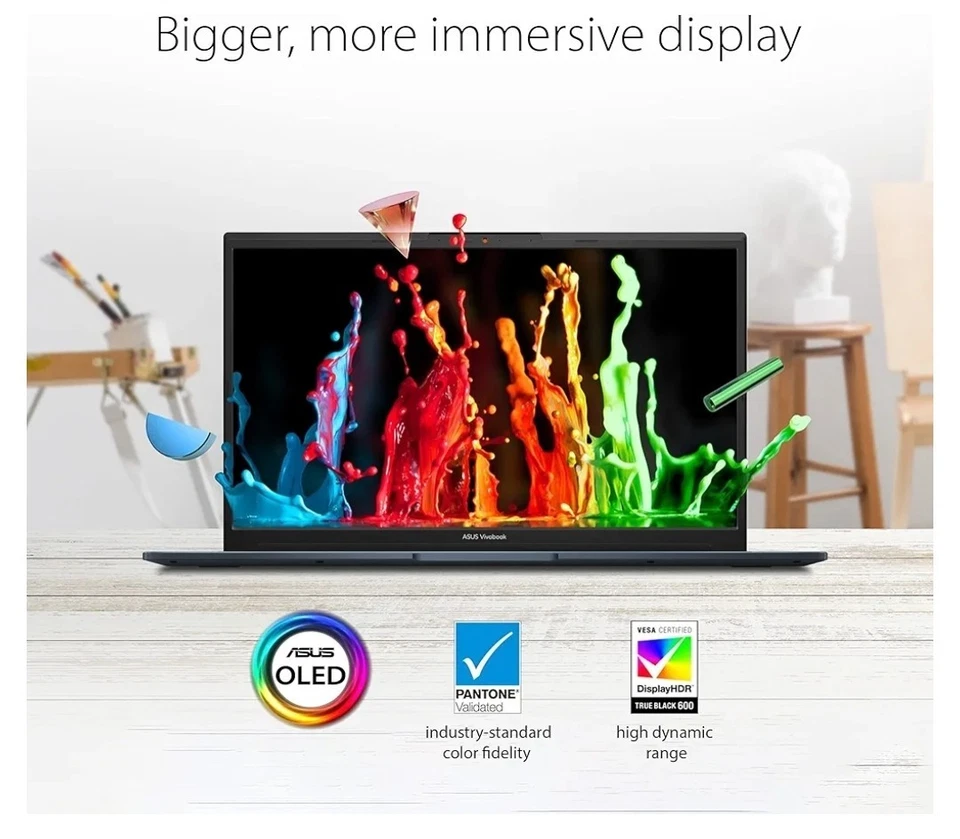 15.6" ASUS Vivobook S Pro OLED, AMD Ryzen 9 6000 with Radeon Graphics for Gaming - Image 4 of 4