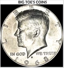 1968-D KENNEDY HALF DOLLAR 40 % SILVER, VERY BEAUTIFUL RARE COIN, FAST SHIPPING