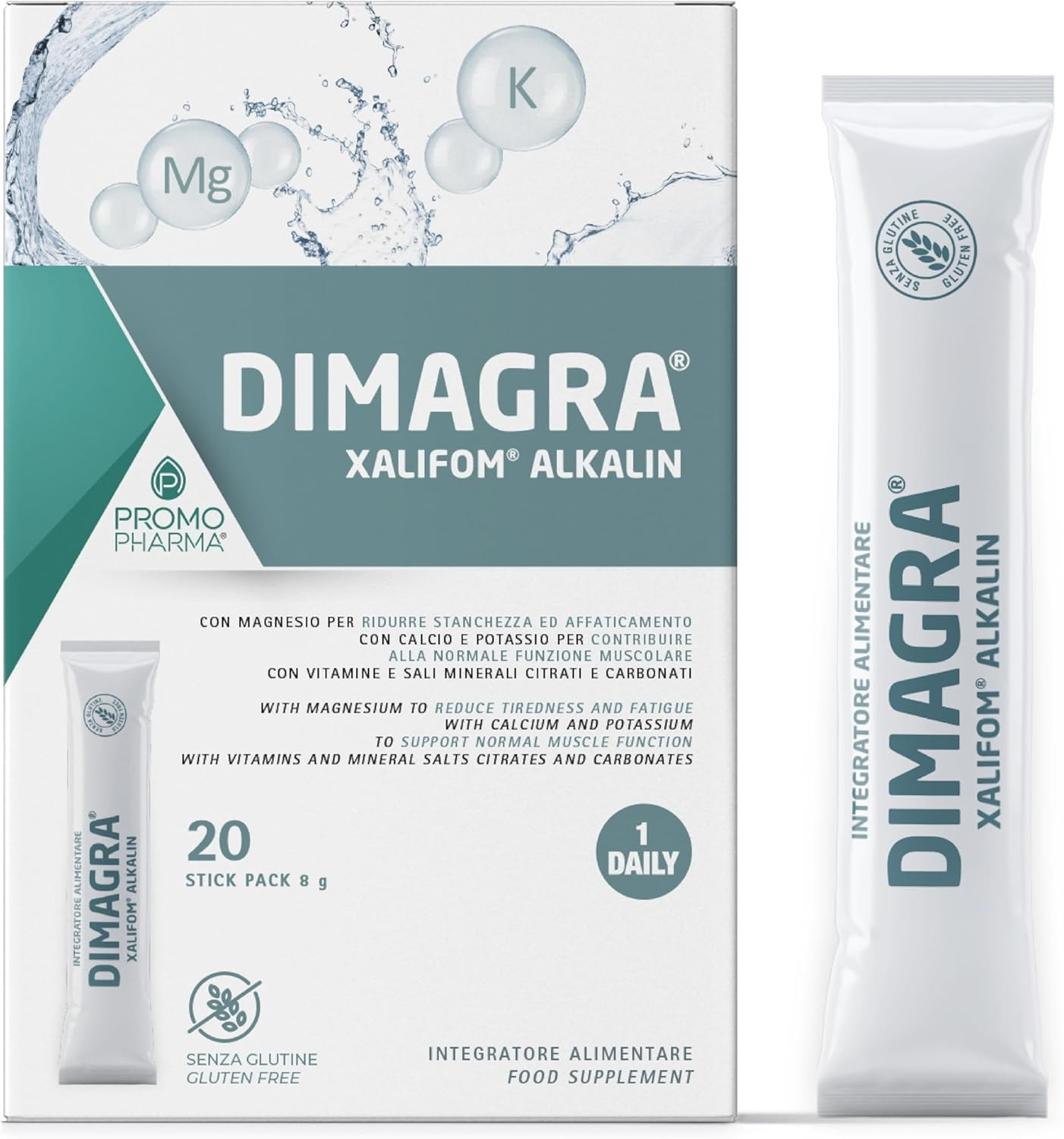 Dimagra Xalifom Alkalin per Dieta Cheto | Sali e Vitamine 20 Stick