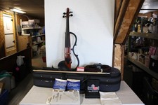 YAMAHA SV-120 Electric Silent Violin Brown With Case Extras Manual