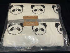 The Land Of Nod Panda Crib Quilt- 100 Organic Cotton Flannel- 40 X 50