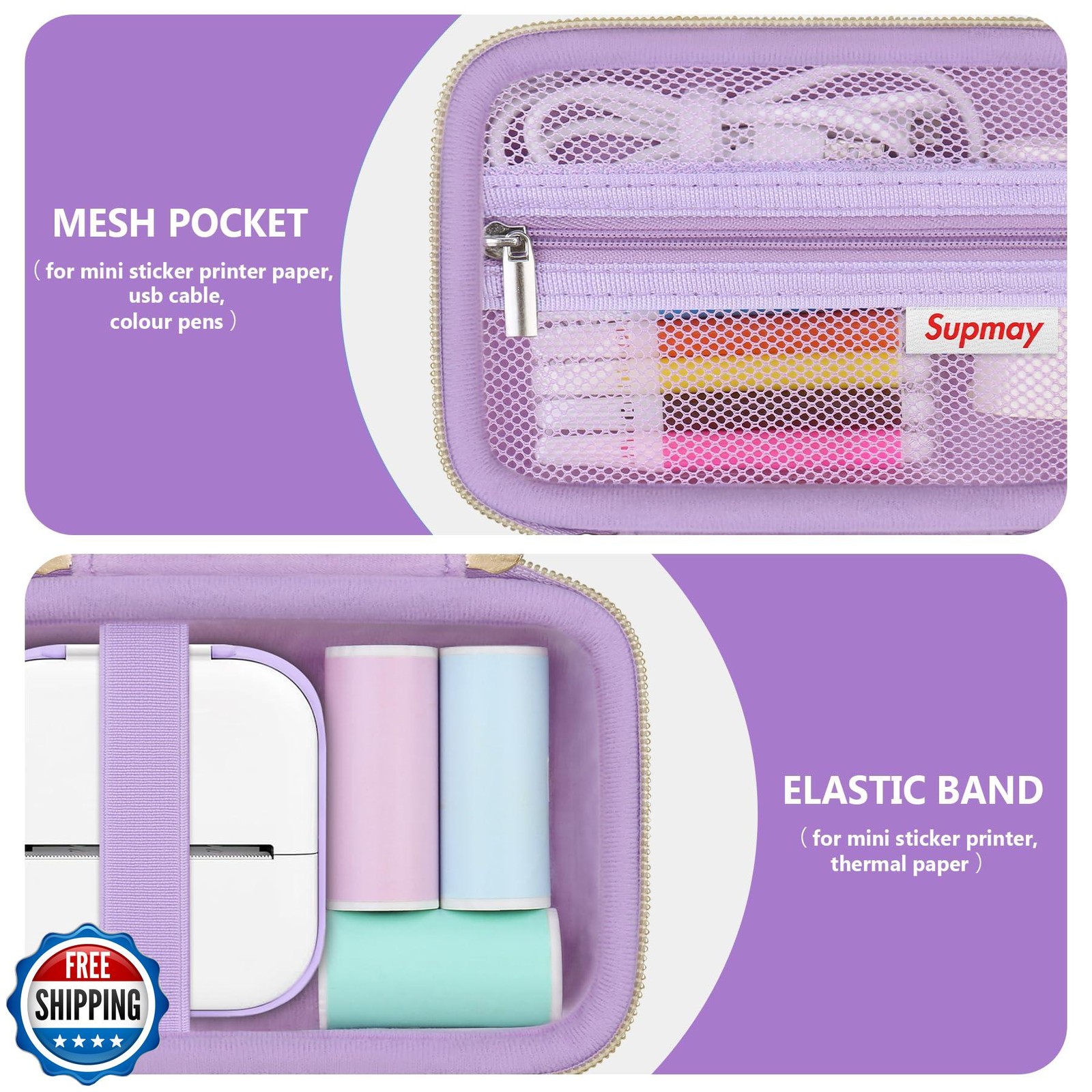 Supmay Sticker Printer Case Compatible with Memoking T02/for iDPR